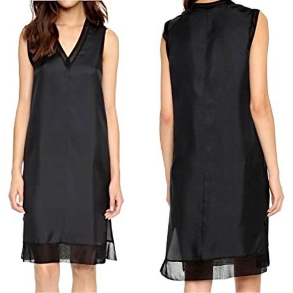 rag & bone Dresses & Skirts - RAG & BONE Maude 100% Silk Sleeveless Black Dress V-Neck Size Small